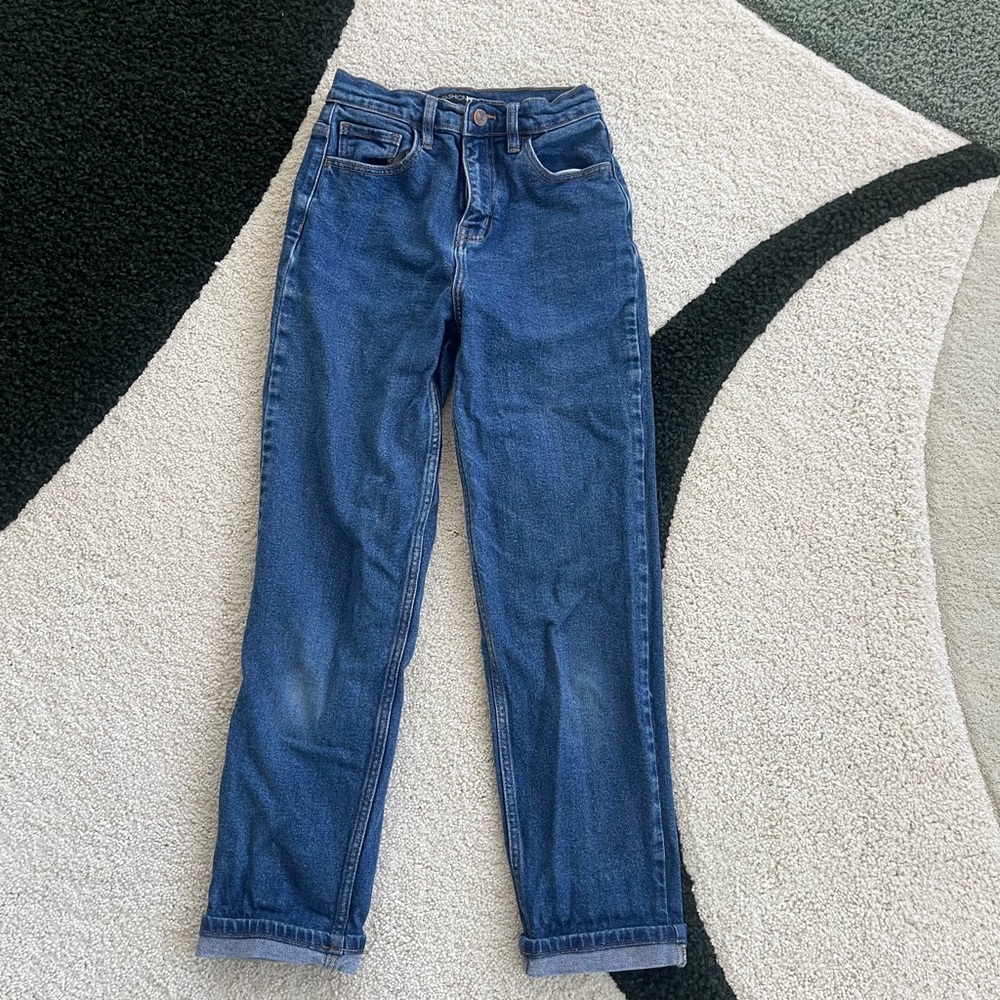 Fashion nova dark blue denim mom jeans